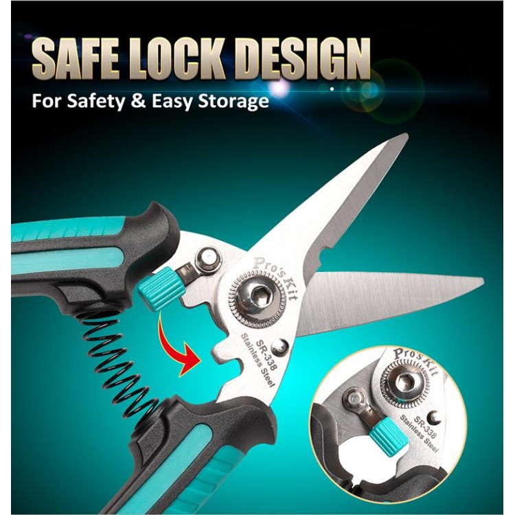 TIJERAS MULTIPROPOSITO 7 PULGADAS PROSKIT SR-338