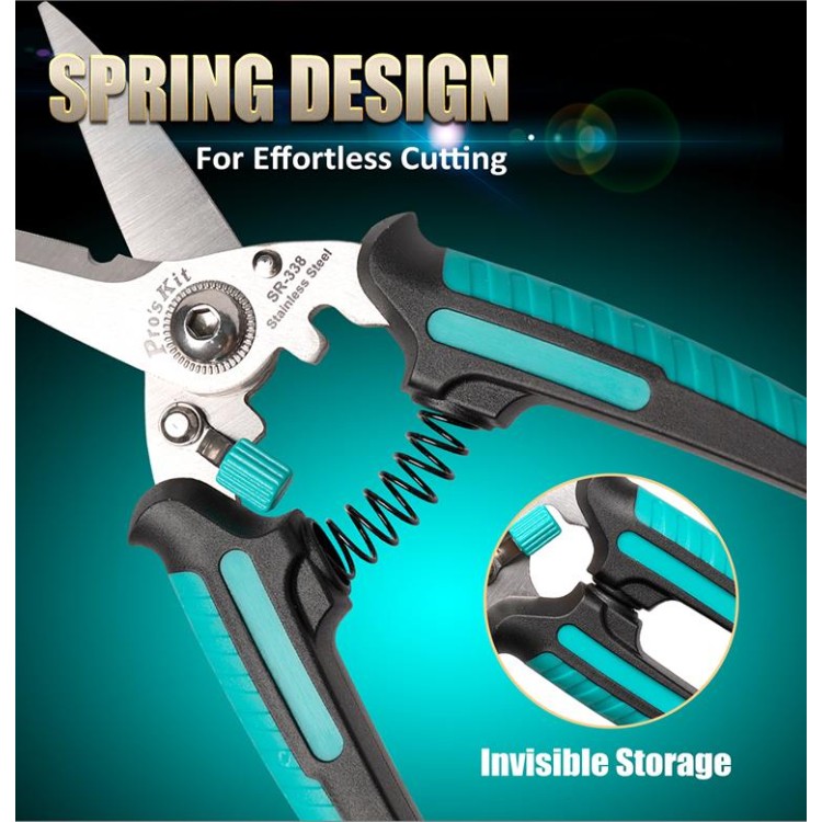 TIJERAS MULTIPROPOSITO 7 PULGADAS PROSKIT SR-338