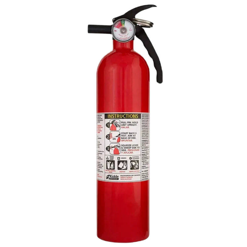 EXTINTOR DE POLVO QUIMICO KIDDE DE 1 USO FUEGO ABC 2.5LB (FA110) 466142MTL