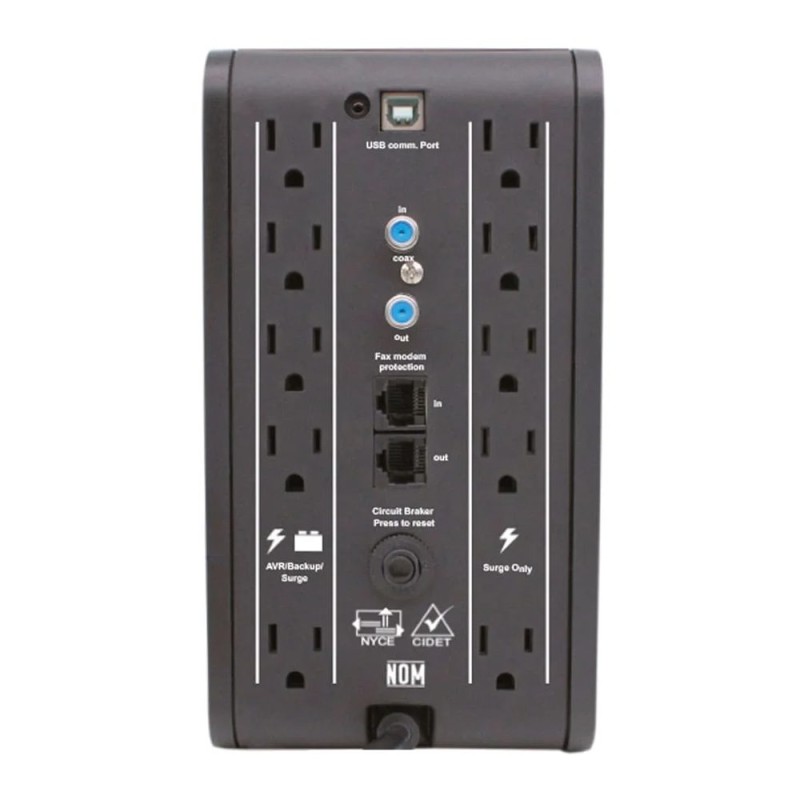 UPS CDP 1000VA/500W 10 TOMAS - 2 TOMAS COAXIAL  R-SMART1010