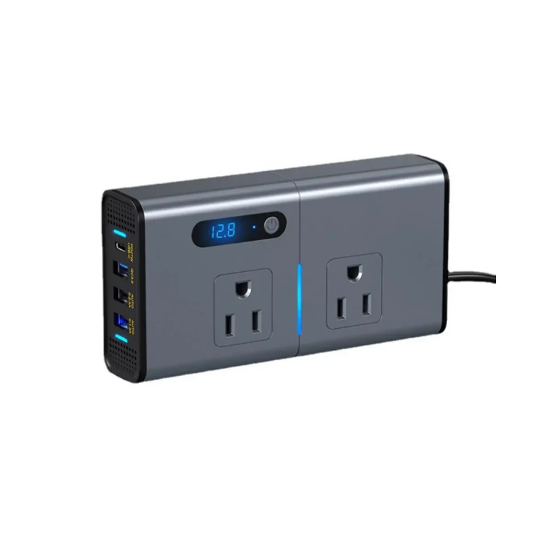 CARGADOR RAPIDO CDP INVERSOR 200W PD3. 0-30W 3 PUERTOS USB 1 TIPO-C 2 AC - DC12V-CARRO