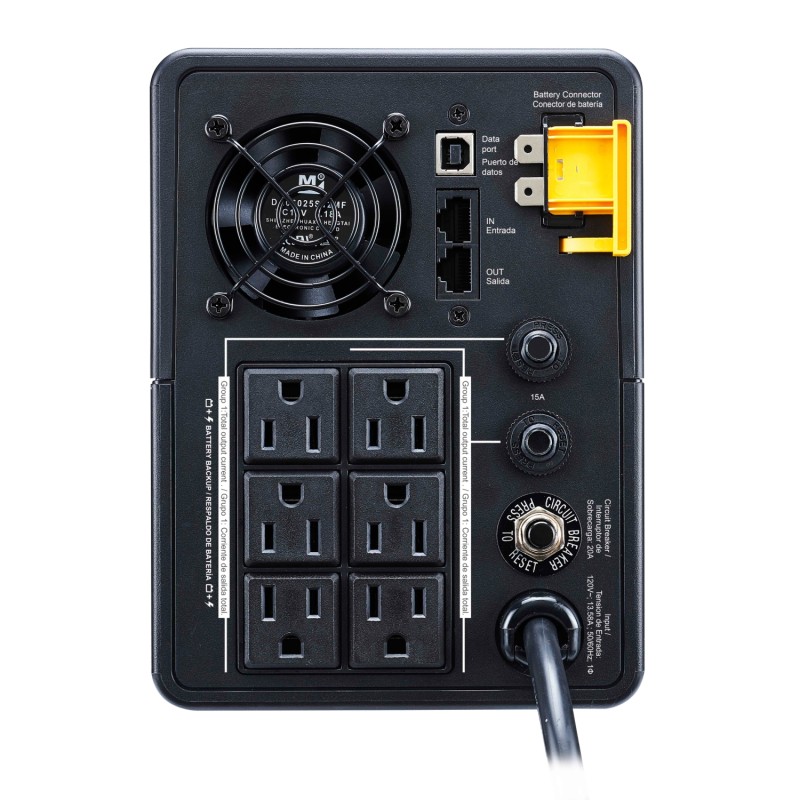 UPS APC BACK-UPS (BX1600M) 1600VA/960WATTS 120V 6 TOMAS UPS APC BACK-UPS (BX1600M) 1600VA/960WATTS 120V 6 TOMAS