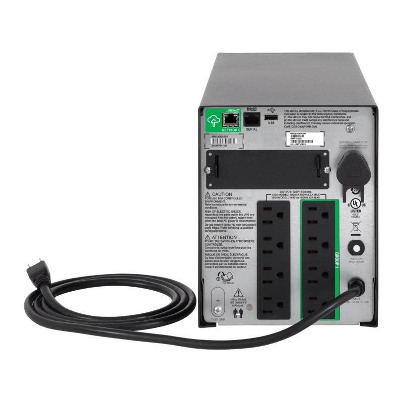 UPS APC SMART (SMT1500C) 1.0KWATTS / 1.44KVA 120V 8 TOMAS